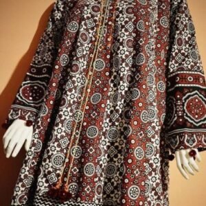 LADIES AJRAK PLAN STITCH SUIT