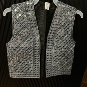 men's waist coat mirror work