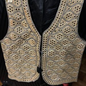 men mirror work waist coat