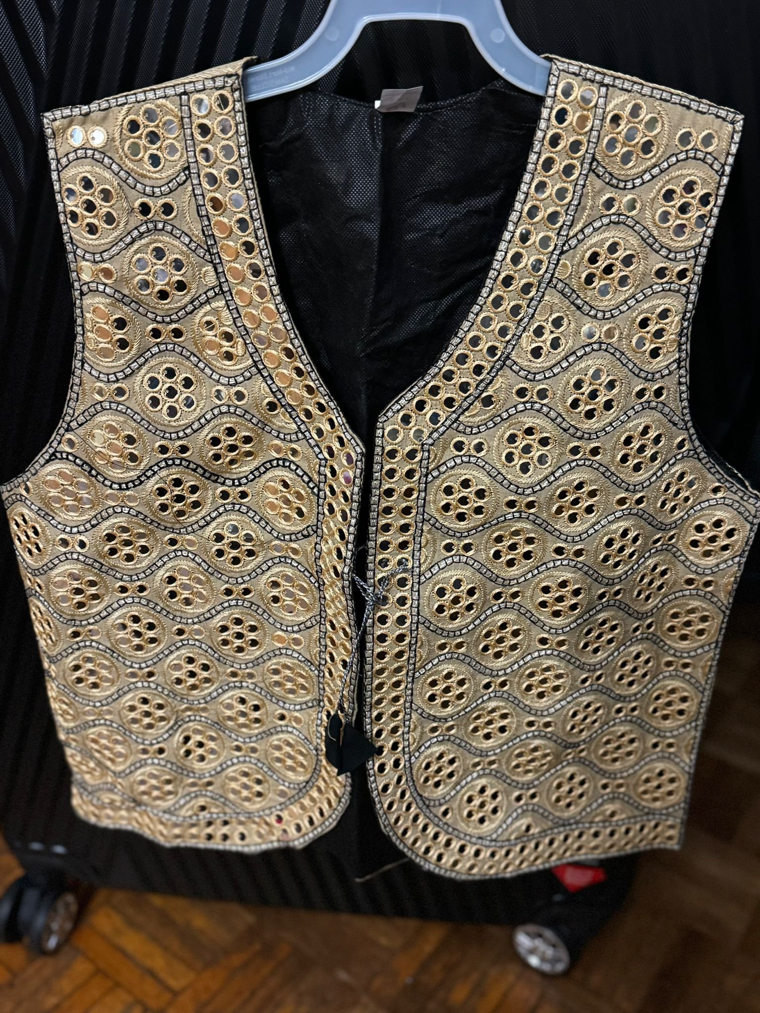 men mirror work waist coat