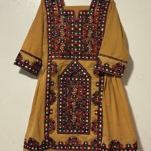 Traditional Mustard Yellow Sindhi Karhai Suit