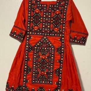 Traditional Red Sindhi Karhai Suit