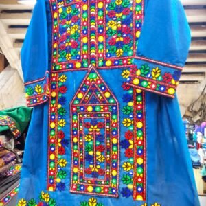 Traditional Blue Sindhi Karhai Kids Suit