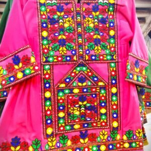Traditional Baby Pink Sindhi Karhai Kids Suit
