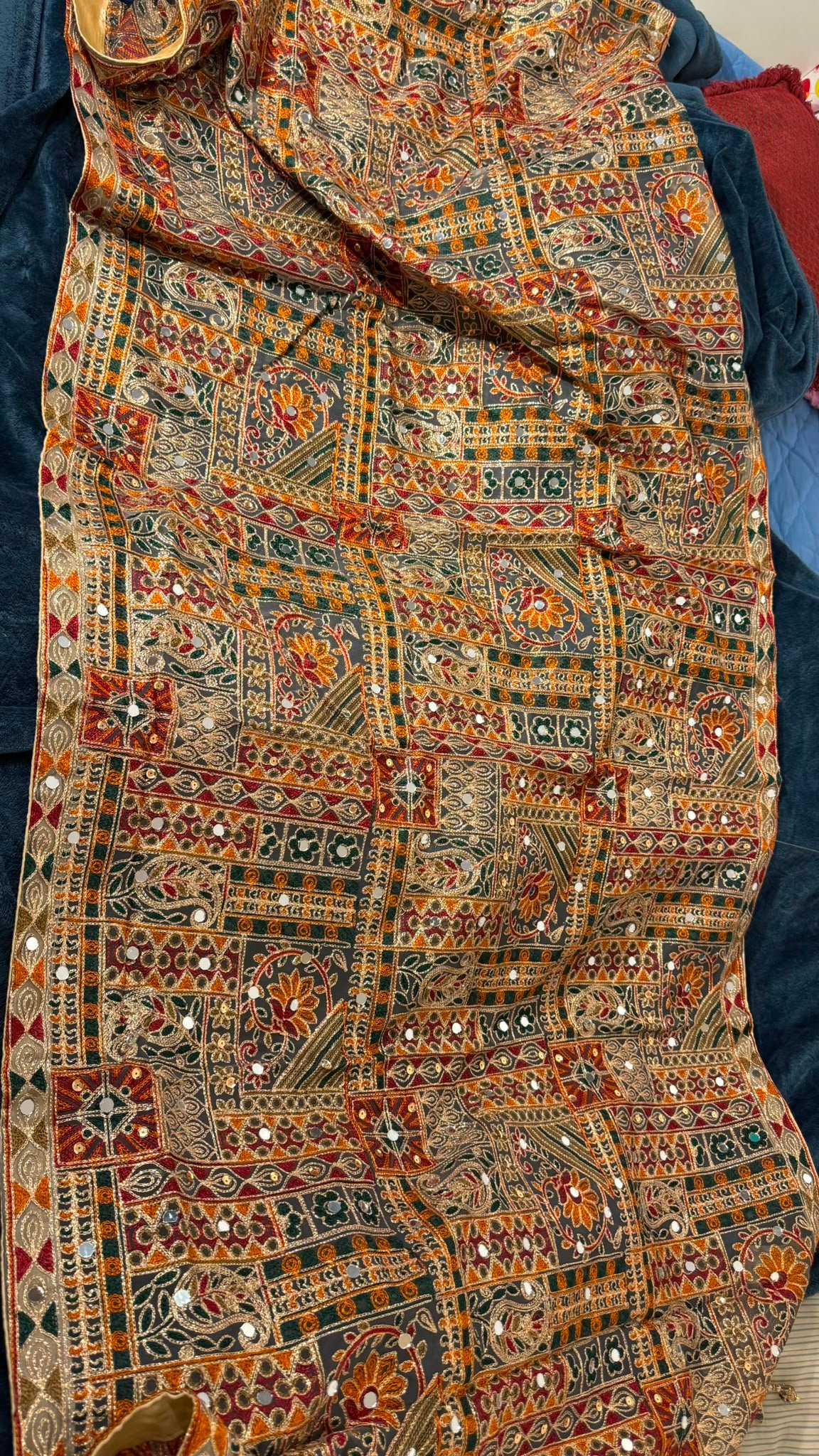 Gotta work Organza material Bakhtawar style dupatta