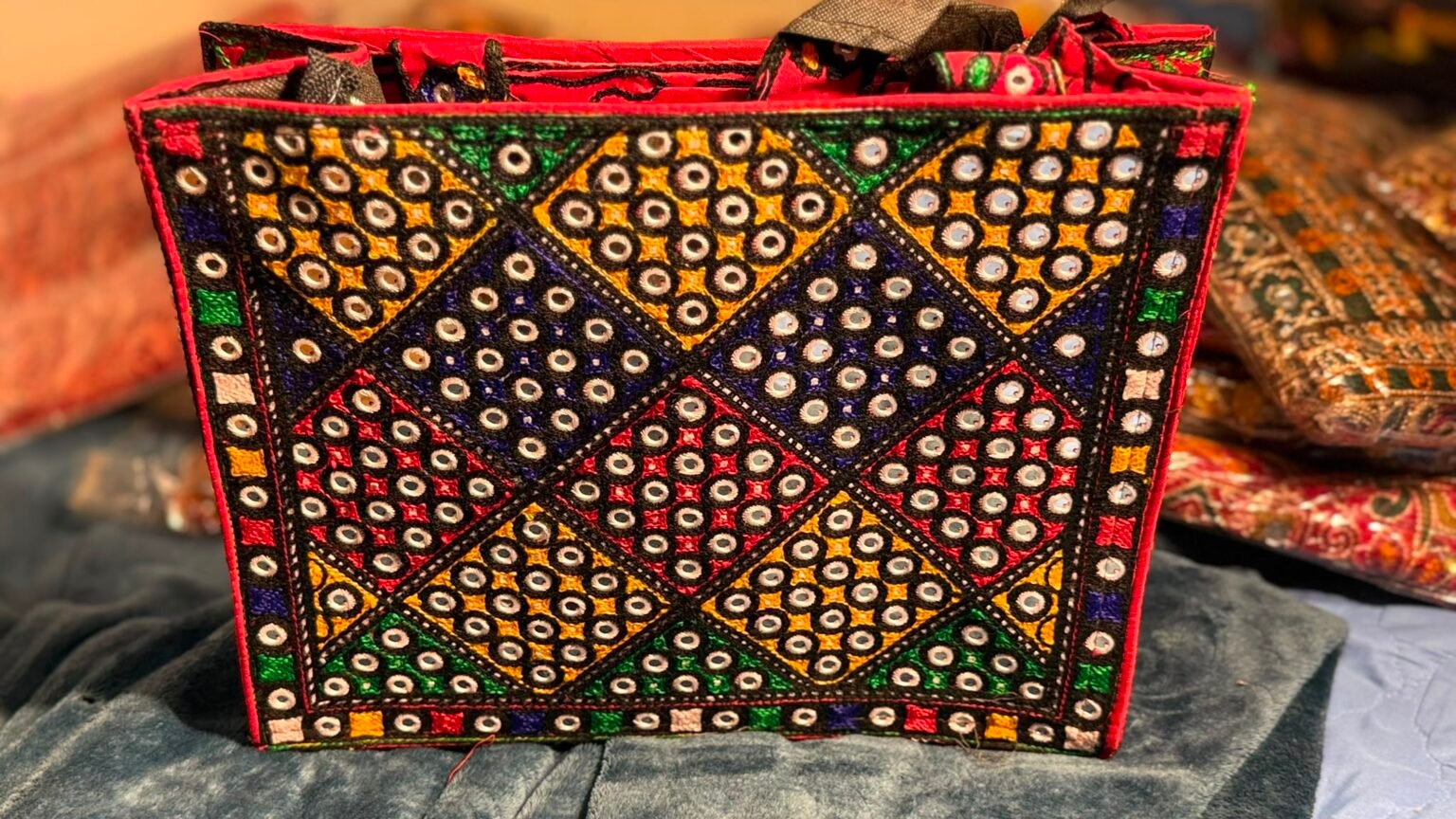 Balochi embroidery both side bag new collection