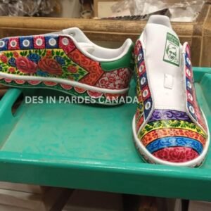 Handcrafted Pakistani Floral Truck Art Sneakers