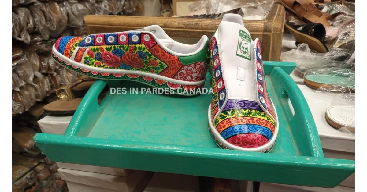 Handcrafted Pakistani Floral Truck Art Sneakers