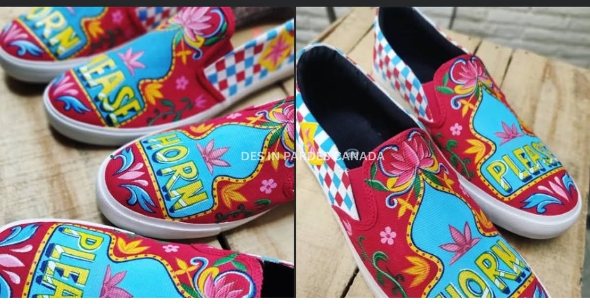 Handcrafted Phool Patti Truck Art Sneakers