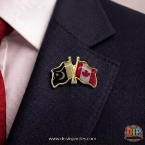 Pakistan Canada Friendship Flag Enamel Badge