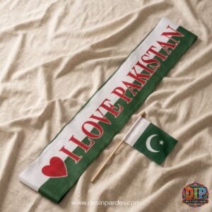 Azadi white & green muffler