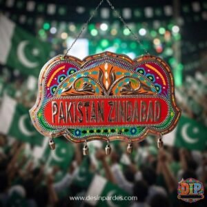Pakistan Zindabad Metal Hanging Plate