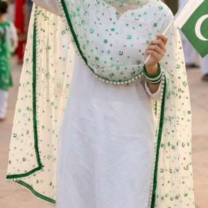 WHITE CHAND SITARA NET DUPATTA