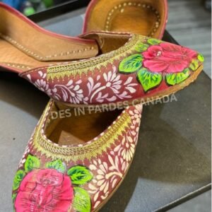 Hand-Painted Truck Art Floral Khussa 04