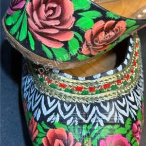 Hand-Painted Truck Art Floral Khussa 07