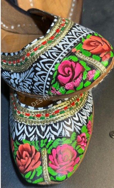 Hand-Painted Truck Art Floral Khussa 07 - Image 2