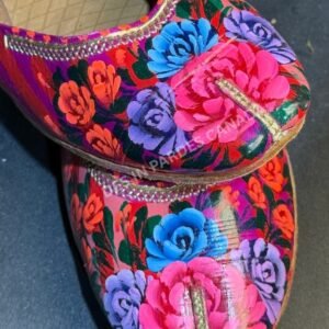 Hand-Painted Truck Art Floral Khussa 10