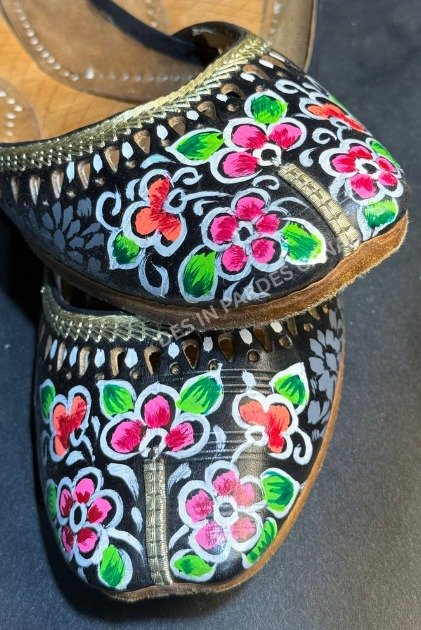 Hand-Painted Truck Art Floral Khussa 11 - Image 2