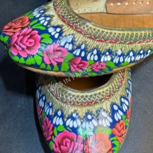 Hand-Painted Truck Art Floral Khussa 08