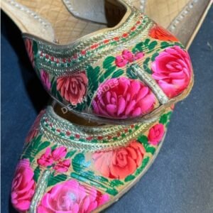 Hand-Painted Truck Art Floral Khussa 12