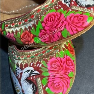 Hand-Painted Truck Art Floral Khussa 13