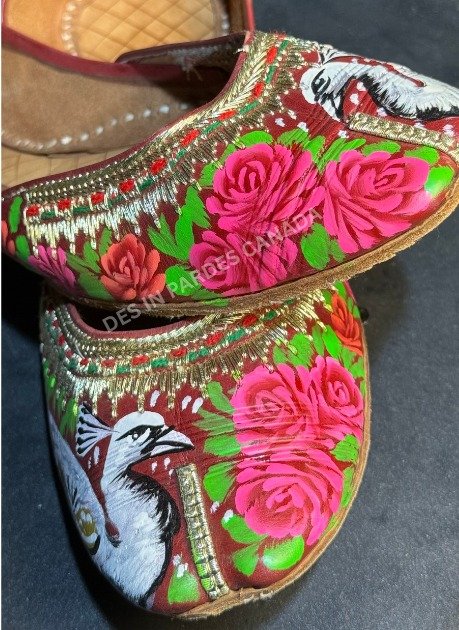 Hand-Painted Truck Art Floral Khussa 13