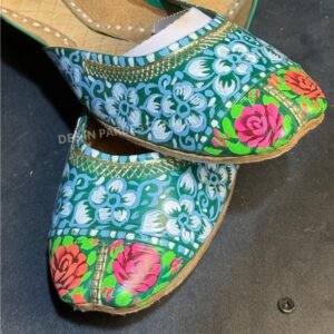 Hand-Painted Truck Art Floral Khussa 16