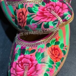 Hand-Painted Truck Art Floral Khussa 17