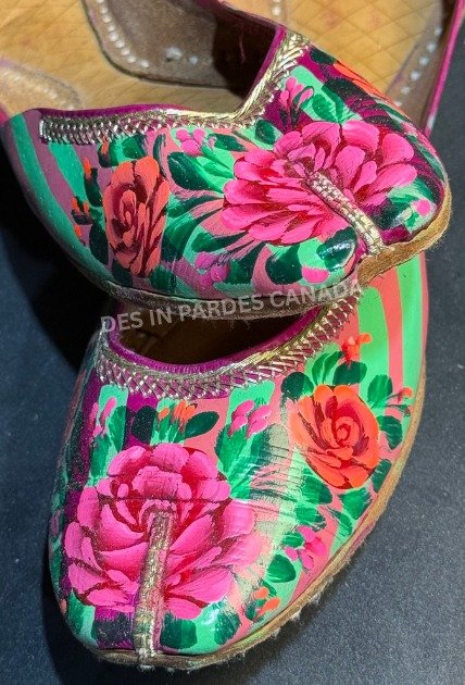 Hand-Painted Truck Art Floral Khussa 17