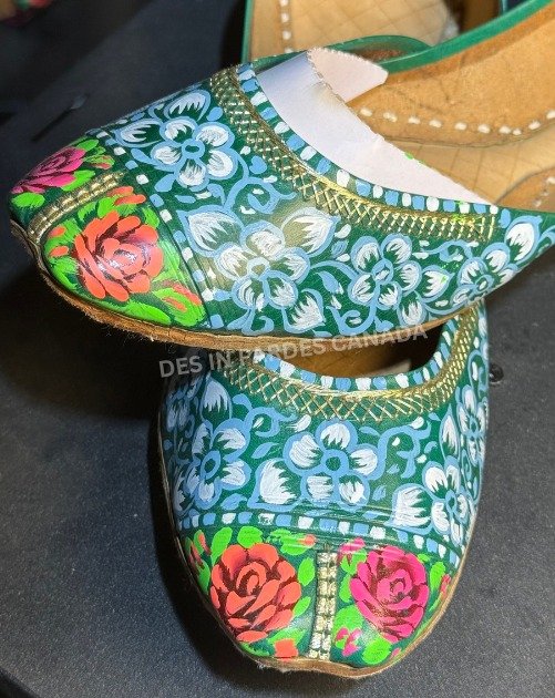 Hand-Painted Truck Art Floral Khussa 16 - Image 2