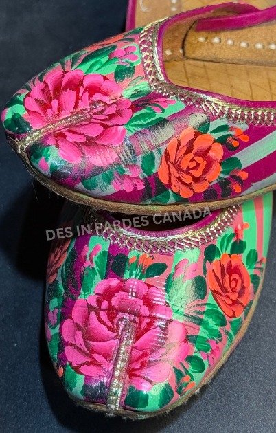 Hand-Painted Truck Art Floral Khussa 17 - Image 2