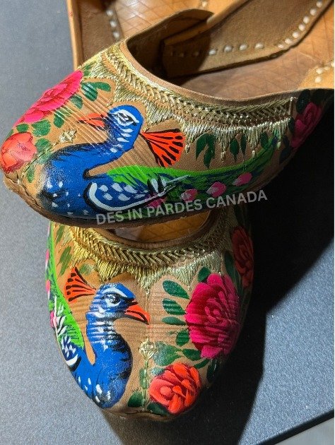 Hand-Painted Truck Art Floral Khussa 18 - Image 2