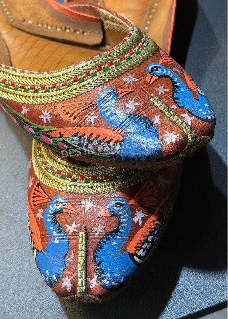 Hand-Painted Truck Art Floral Khussa 19