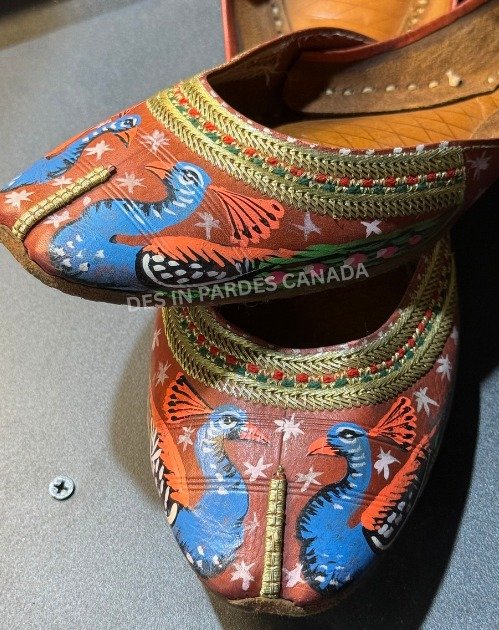 Hand-Painted Truck Art Floral Khussa 19 - Image 2