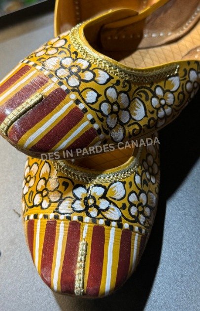 Hand-Painted Truck Art Floral Khussa 25 - Image 2