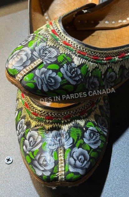 Hand-Painted Truck Art Floral Khussa 27 - Image 3