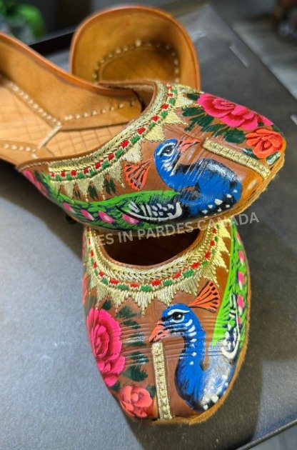 Hand-Painted Truck Art Floral Khussa 31 - Image 2
