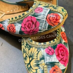 Hand-Painted Truck Art Floral Khussa 32