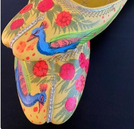 Hand-Painted Truck Art Floral Khussa 33