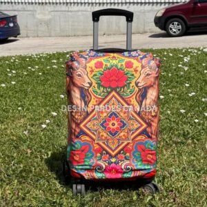 Vibrant Pakistani Truck Art Elastic Luggage Cover