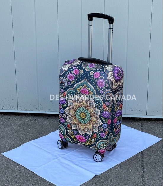 Blue Pakistani Truck Art Elastic Luggage Cover