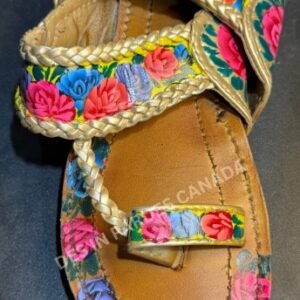 Handcrafted Truck Art Floral Kolhapuri Chappal 1