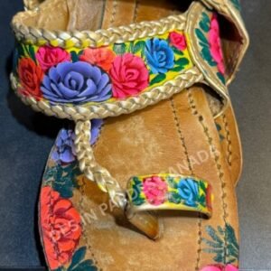 Handcrafted Truck Art Floral Kolhapuri Chappal 3