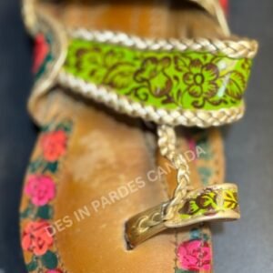 Handcrafted Truck Art Floral Kolhapuri Chappal 8