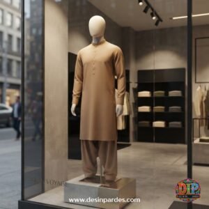 Beige Classic Karandi Men’s Suit
