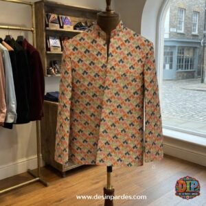 Artisanal Multi-Tone Diamond Weave Prince Coat