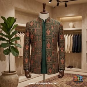 Royal Mughal Tapestry Embroidered Prince Coat